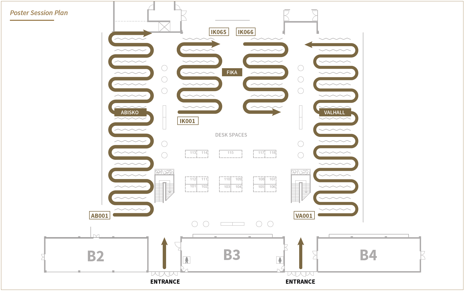 poster session area floor plan